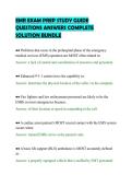 EMR EXAM PREP STUDY GUIDE&NewLine;QUESTIONS ANSWERS COMPLETE&NewLine;SOLUTION BUNDLE