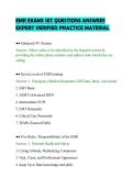 EMR EXAMS SET QUESTIONS ANSWERS&NewLine;EXPERT VERIFIED PRACTICE MATERIAL&NewLine;
