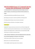 NUR 206&sol;NUR206 Exam 2 V2 &vert; Community Nursing &NewLine;Concepts Q&A with Rationale &vert; Fortis College 