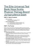 Elite NSRPT Jurisprudence Exam Test Bank 2026&sol;2027  &vert; Nova Scotia Physiotherapy &vert; 20&plus; QA & Mentor Analysis &plus; Free Cheat Sheet 