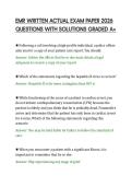 EMR WRITTEN ACTUAL EXAM PAPER 2026&NewLine;QUESTIONS WITH SOLUTIONS GRADED A&plus;&NewLine;