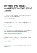 EMR WRITTEN STUDY GUIDE 2026&NewLine;ACCURATE QUESTION SET AND CORRECT&NewLine;ANSWERS&NewLine;