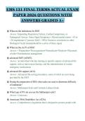 EMS 131 FINAL TERMS ACTUAL EXAM&NewLine;PAPER 2026 QUESTIONS WITH&NewLine;ANSWERS GRADED A&plus;