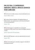 EMS 202 FINAL 2 COMPREHENSIVE&NewLine;EMERGENCY MEDICAL SERVICES ADVANCED&NewLine;STUDY GUIDE 2026