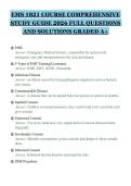 EMS 1021 COURSE COMPREHENSIVE&NewLine;STUDY GUIDE 2026 FULL QUESTIONS&NewLine;AND SOLUTIONS GRADED A&plus;&NewLine;