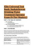 2026&sol;2027 Saskatchewan Drinking Water Treatment Operator Exam Test Bank &vert; S-Tier Mastery &NewLine;&lpar;20&plus; Complex Q&A&rpar; &plus; FREE Cheat Sheet 
