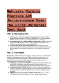 2026&sol;2027 Nebraska Nursing Practice Act Jurisprudence Exam&colon; S-Tier Universal Test Bank &lpar;50&plus; Q&A&rpar; &plus; Free Cheat Sheet 