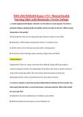 NUR 208&sol;NUR208 Exam 3 V3 &vert; Mental Health &NewLine;Nursing Q&A with Rationale &vert; Fortis College