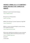 PROPHECY GENERAL ICU A V3 COMPETENCY&NewLine;REVIEW 2026 MOCK TEST COMPLETE KEY&NewLine;INSIGHTS