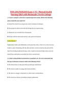 NUR 208&sol;NUR208 Exam 1 V3 &vert; Mental Health &NewLine;Nursing Q&A with Rationale &vert; Fortis College 