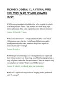 PROPHECY GENERAL ICU A V3 FINAL PAPER&NewLine;2026 STUDY GUIDE DETAILED ANSWERS&NewLine;READY