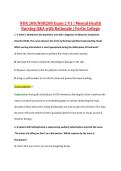 NUR 208&sol;NUR208 Exam 2 V1 &vert; Mental Health &NewLine;Nursing Q&A with Rationale &vert; Fortis College 