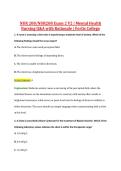 NUR 208&sol;NUR208 Exam 2 V2 &vert; Mental Health &NewLine;Nursing Q&A with Rationale &vert; Fortis College