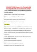 NUR 208&sol;NUR208 Exam 2 V3 &vert; Mental Health &NewLine;Nursing Q&A with Rationale &vert; Fortis College 