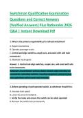Switchman Qualification Examination &NewLine;Questions and Correct Answers &NewLine;&lpar;Verified Answers&rpar; Plus Rationales 2026 &NewLine;Q&A &vert; Instant Download Pdf