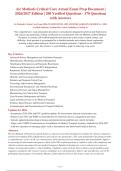 Air Methods Critical Care Actual Exam Prep Document &vert;&NewLine;2026&sol;2027 Edition &vert; 200 Verified Questions - 170 Questions&NewLine;with Answers