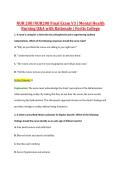 NUR 208&sol;NUR208 Final Exam V3 &vert; Mental Health &NewLine;Nursing Q&A with Rationale &vert; Fortis College