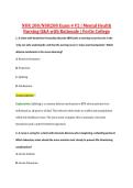 NUR 208&sol;NUR208 Exam 4 V2 &vert; Mental Health &NewLine;Nursing Q&A with Rationale &vert; Fortis College 