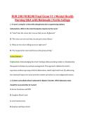 NUR 208&sol;NUR208 Final Exam V1 &vert; Mental Health &NewLine;Nursing Q&A with Rationale &vert; Fortis College 
