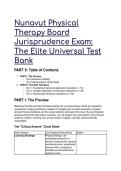 2026&sol;2027 Nunavut Physical Therapy Jurisprudence Exam&colon; The Elite S-Tier Test Bank &lpar;20&plus; Q&A&rpar;&plus; Free Cheat Sheet 