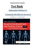 TEST BANK Radiographic Pathology for Technologists 8th Edition by Kowalczyk  &vert; Full Complete Chapters 1-12 &vert; Newest Version