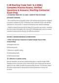C-39 Roofing Trade Test 1 & 2 2026 &vert; Complete Practice Exams&comma; Verified Questions & Answers &vert; Roofing Contractor Exam Prep