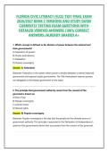 FLORIDA CIVIC LITERACY &lpar;FLCE&rpar; TEST FINAL EXAM 2026&sol;2027 BANK 2 VERSIONS AND STUDY GUIDE CURRENTLY TESTING EXAM QUESTIONS WITH DETAILED VERIFIED ANSWERS &lpar;100&percnt; CORRECT ANSWERS &sol;ALREADY GRADED A&plus;