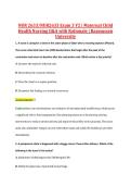 NUR 2633&sol;NUR2633 Exam 3 V2 &vert; Maternal Child &NewLine;Health Nursing Q&A with Rationale &vert; Rasmussen &NewLine;University 