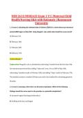 NUR 2633&sol;NUR2633 Exam 1 V1 &vert; Maternal Child &NewLine;Health Nursing Q&A with Rationale &vert; Rasmussen &NewLine;University