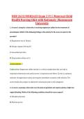 NUR 2633&sol;NUR2633 Exam 2 V1 &vert; Maternal Child &NewLine;Health Nursing Q&A with Rationale &vert; Rasmussen &NewLine;University 