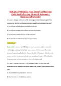 NUR 2633&sol;NUR2633 Final Exam V2 &vert; Maternal &NewLine;Child Health Nursing Q&A with Rationale &vert; &NewLine;Rasmussen University 