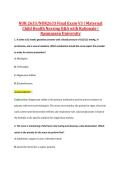NUR 2633&sol;NUR2633 Final Exam V3 &vert; Maternal &NewLine;Child Health Nursing Q&A with Rationale &vert; &NewLine;Rasmussen University 
