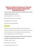 NUR2633 Final Exam V1&ndash;V3 &vert; NUR 2633 Final Exam V1&ndash;V3 &vert; Maternal Child Health Nursing &vert; Q&A with Rationale &vert; Rasmussen University