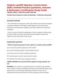 Virginia Landfill Operator License Exam 2026 &vert; Verified Practice Questions&comma; Answers & Rationales &vert; Certification Study Guide