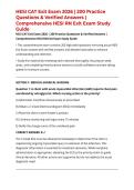 HESI CAT Exit Exam 2026 &vert; 200 Practice Questions & Verified Answers &vert; Comprehensive HESI RN Exit Exam Study Guide
