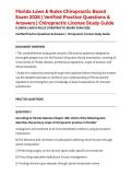 Florida Laws & Rules Chiropractic Board Exam 2026 &vert; Verified Practice Questions & Answers &vert; Chiropractic License Study Guide