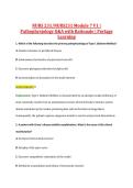 NURS 231&sol;NURS231 Module 7 V1 &vert; &NewLine;Pathophysiology Q&A with Rationale &vert; Portage &NewLine;Learning 