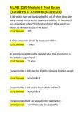 MLAB 1180 Module 6 Test Exam Questions & Answers &lpar;Grade A&plus;&rpar;&period;docx&NewLine;&NewLine;