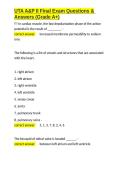UTA A&P II Final Exam Questions & Answers &lpar;Grade A&plus;&rpar;&period;docx&NewLine;&NewLine;