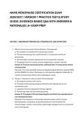 NAMS MENOPAUSE CERTIFICATION EXAM &NewLine;2026&sol;2027 &vert; VERSION 1 PRACTICE TEST & STUDY &NewLine;GUIDE &vert; EVIDENCE-BASED Q&A WITH ANSWERS & &NewLine;RATIONALES &vert; A&plus; EXAM PREP