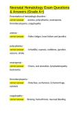 Neonatal Hematology Exam Questions & Answers &lpar;Grade A&plus;&rpar;&period;docx&NewLine;&NewLine;