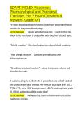 EDAPT NCLEX Readiness Pharmacological and Parenteral Therapies Part 2 Exam Questions & Answers &lpar;Grade A&plus;&rpar;&period;docx&NewLine;&NewLine;