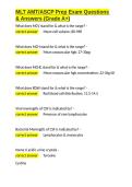 MLT AMT ASCP Prep Exam Questions & Answers &lpar;Grade A&plus;&rpar;&period;docx&NewLine;&NewLine;