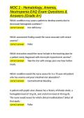 MOC 1 - Hematology&comma; Anemia&comma; Neutropenia EAQ Exam Questions & Answers &lpar;Grade A&plus;&rpar;&period;docx&NewLine;&NewLine;