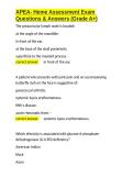 APEA- Heme Assessment Exam Questions & Answers &lpar;Grade A&plus;&rpar;&period;docx&NewLine;&NewLine;