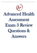 Advanced Health Assessment Exam 3 Review Questions & Answers &ndash; Complete Study Guide with 100&ndash;250&plus; Verified Practice Questions&comma; Detailed Rationales & Clinical Reasoning for NP & RN Students &lpar;2025&ndash;2027&rpar; 