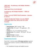 NRNP 6645 FINAL EXAM 2026&sol;2027 &vert; 3 Versions- Q&A &vert; Psychotherapy with Multiple Modalities &vert; Walden University PMHNP &vert; Pass Guaranteed - A&plus; Graded