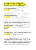 Mortgage Broker Exam-Ethics Questions & Answers &lpar;Grade A&plus;&rpar;&period;docx&NewLine;&NewLine;