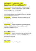 Mortgages - Chapter 8 Exam Questions & Answers &lpar;Grade A&plus;&rpar;&period;docx&NewLine;&NewLine;