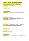 Unit 13 - Types of Mortgages Exam Questions & Answers &lpar;Grade A&plus;&rpar;&period;docx&NewLine;&NewLine;